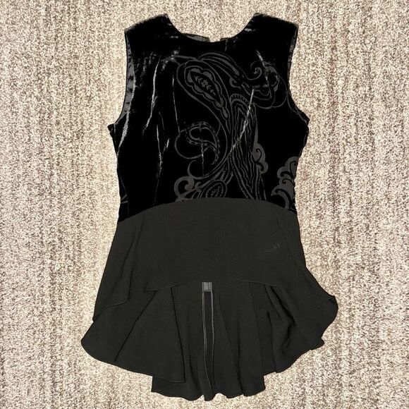 Elie Tahari Womens Silk Velvet Sleeveless Mini Sheath Dress in Black Size Medium - Picture 5 of 10